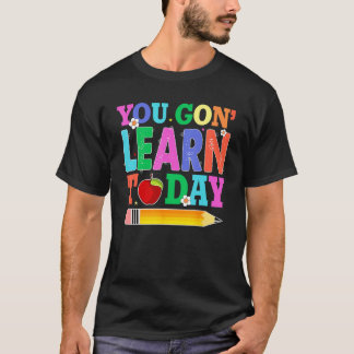 今日こそは学ぶぞ先生チーム バックトゥスクール Tシャツ