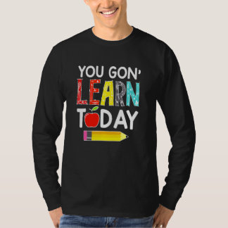 今日こそは学ぶのだ先生の為のバックトゥスクール Tシャツ