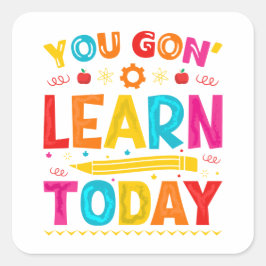 今日こそ勉強するんだ！ バックトゥスクール スクエアシール