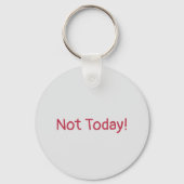 今日じゃない！黒おもしろい猫キーリング キーホルダー (裏面)