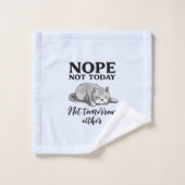 今日じゃなくて明日じゃなくて – Sleepy Cat バスタオルセット (ウォッシュタオル)