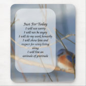 今日だけのブルーバード感動的 マウスパッド (正面)