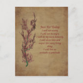 今日だけの祈りの言葉 感動的 ポストカード (正面)