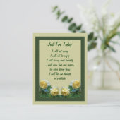 今日だけの黄色のバラ感動的 ポストカード (スタンド正面)