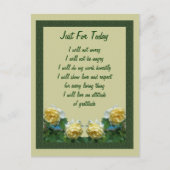 今日だけの黄色のバラ感動的 ポストカード (正面)