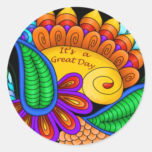 今日だ素晴らし ラウンドシール (正面)