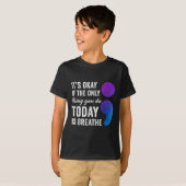 今日できたことが深呼吸だけだったとしてもそれでいい Tシャツ (正面フル)