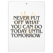 今日できることをずっと先送りしなやる気を起こさせるい クリップボード (裏面)