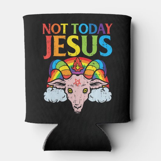 今日ではないイエスサタン山羊サタン虹サタニス 缶クーラー (裏面)