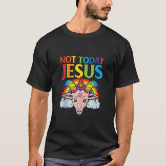 今日ではないイエスサタン山羊サタン虹サタニス Tシャツ