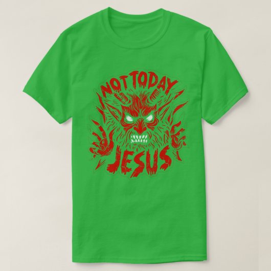 今日ではないイエス Tシャツ (デザイン正面)