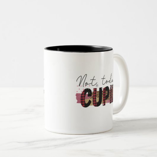 今日ではないキュピッドおもしろいガレンティン ツートーンマグカップ (正面右)