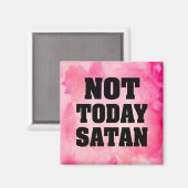 今日ではないサタン磁石ピンクの水色 マグネット (正面/裏面)