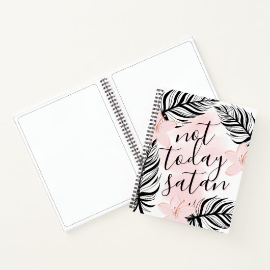 今日ではないサタン黒い羽やる気を起こさせる ノートブック (内部)
