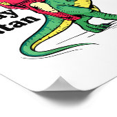 今日ではないサタン・イエス恐竜の男の子の子供Xmに乗って ポスター (角)