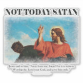 今日ではないサタン | イエス様は荒野で試される シール (正面)