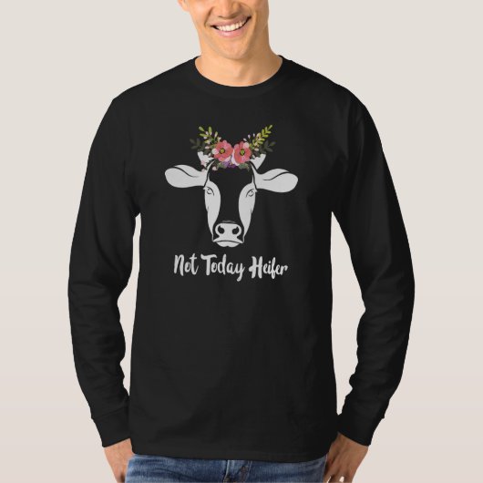 今日ではないハイファー牛 Tシャツ (正面)