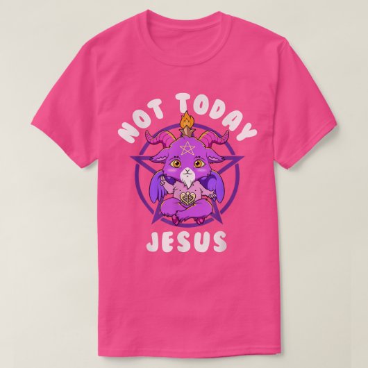 今日ではないバプテスマJesus Esoteric Cute Satanic Goa Tシャツ (デザイン正面)