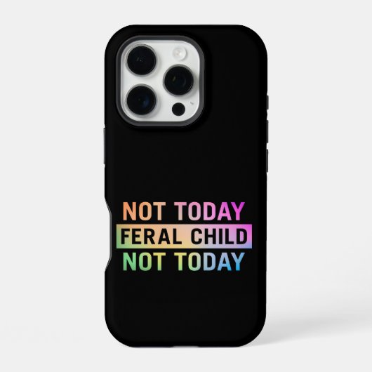 今日ではないフェラルおもしろい子 iPhoneケース (裏面)