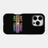 今日ではないフェラルおもしろい子 iPhoneケース (裏面横)