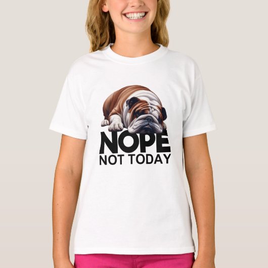 今日ではないブルドッグ Tシャツ (正面)