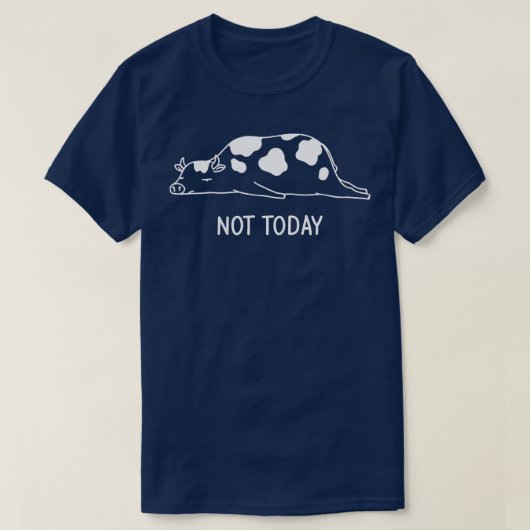 今日ではない怠惰な牛 Tシャツ (デザイン正面)