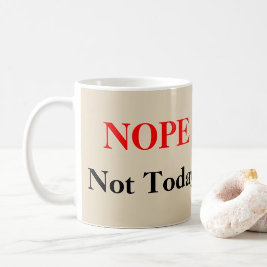 今日ではなくNOPE コーヒーマグカップ (ドーナツ)