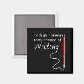 今日では、の100%の可能性書を予測おもしろい マグネット (正面/裏面)