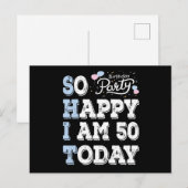今日で50歳になりました、とても嬉しいです ポストカード (正面/裏面)