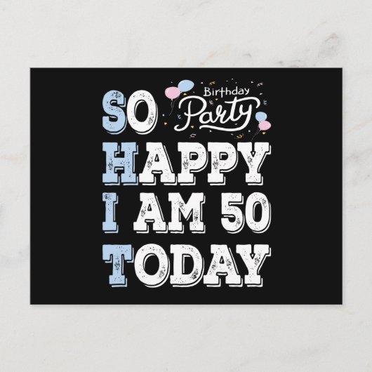 今日で50歳になりました！ ポストカード (正面)