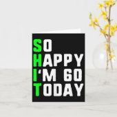 今日で60歳 60歳の誕生日を迎えて幸せです おもしろい カード (黄色い花)