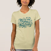 今日と明日のブラッシュスクリプト引用 Tシャツ (正面)