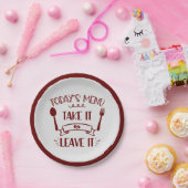 今日のおもしろいメニューかわいい引用文ブルゴーニュパーティー ペーパープレート (パーティー)