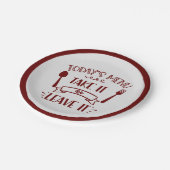 今日のおもしろいメニューかわいい引用文ブルゴーニュパーティー ペーパープレート (アングル)