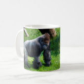 今日のおもしろい私のエネルギーに値するゴリラ月曜日 コーヒーマグカップ (正面左)