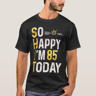 今日のおもしろい85th B dayユーモア金ゴールド Tシャツ