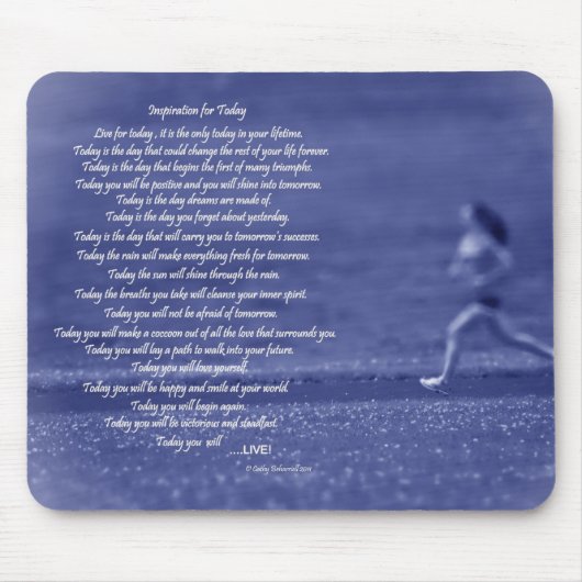 今日のための運動インスピレーション マウスパッド (正面)