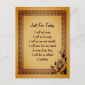 今日のはがきにローズブ感動的ッド ポストカード (正面)