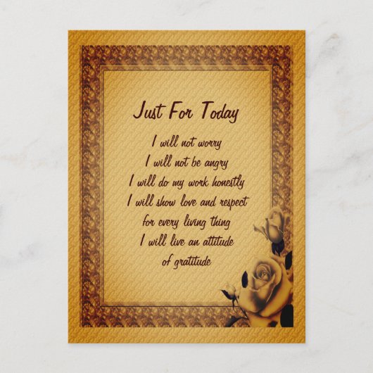 今日のはがきにローズブ感動的ッド ポストカード (正面)