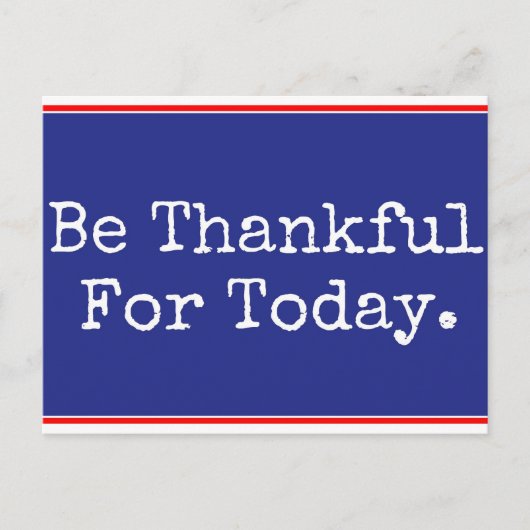今日のはがきに感謝する ポストカード (正面)