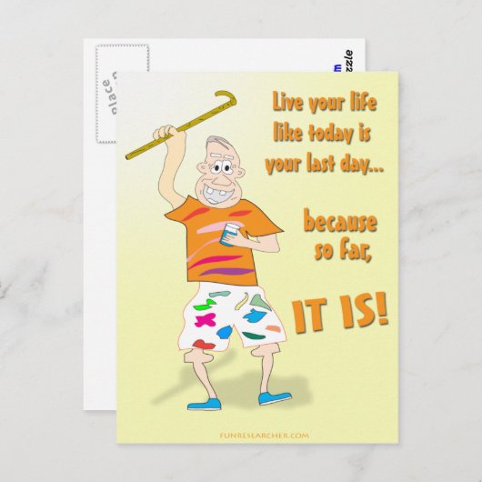 今日のような人生を過ごす最後の日 ポストカード (正面/裏面)