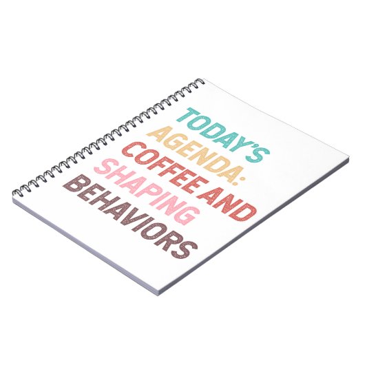 今日のアジェンダのコーヒーとシェーピング動作 ノートブック (左側)