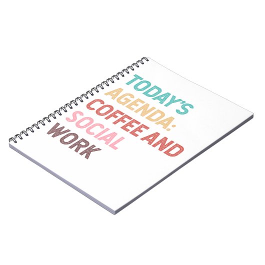 今日のアジェンダコーヒーとソーシャルワーク ノートブック (左側)