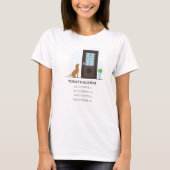 今日のアジェンダ – 犬をTシャツに出入りさせる Tシャツ (正面)