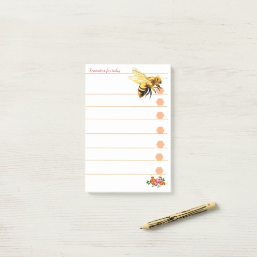 今日のアラーム ポストイット (デスク上)