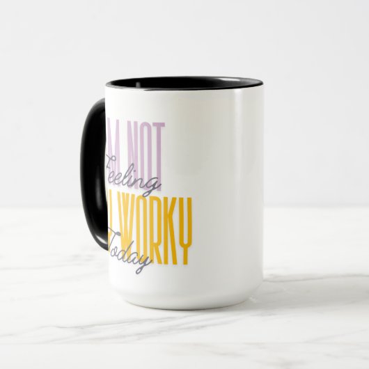 今日のオフィス感じのジョークはあまり上手くない マグカップ (正面左)