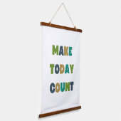 今日のカウントを作る。ウッドウォールタペストリー 吊り下げ型タペストリー (傾斜あり)