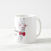 今日のカバのキリンの不倫なし コーヒーマグカップ (正面右)