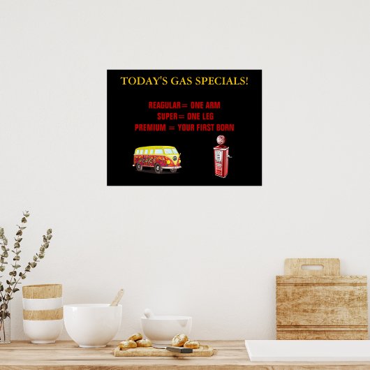 今日のガス価格 ポスター (キッチン)