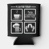 今日のクラシックバイクもしくは自転車に乗る人のためのオートバイのコーヒープラン 缶クーラー (正面)